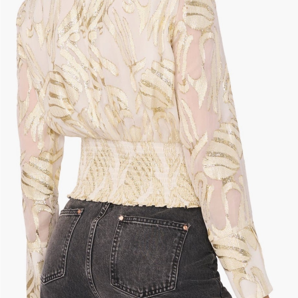 Parker
Women's White The Piper Top
size S cream and gold - Picture 2 of 6